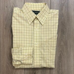 Lauren Ralph Lauren Checkered Long Sleeve Non-Iron Button Down Shirt 16 32/33